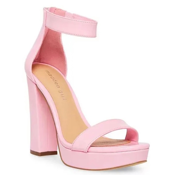 madden girl Siren Womens Platform High block heel Dress Sandals Prom BARBIE PINK - Picture 1 of 2